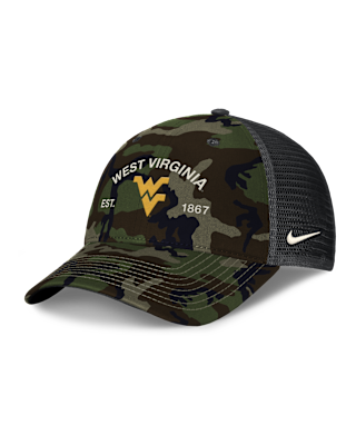 Мужские  West Virginia 2025 Military Appreciation Rise Nike College Trucker Adjustable Hat