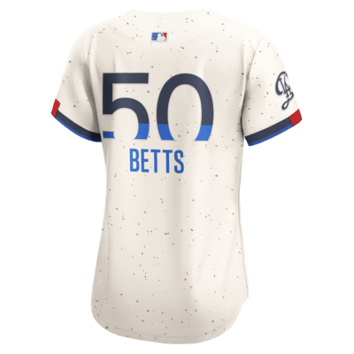 Jersey Nike Dri-FIT ADV de la MLB Limited para mujer Mookie Betts Los Angeles Dodgers City Connect