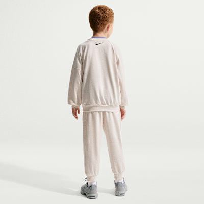 Nike E1D1 Little Kids' French Terry 2-Piece Graphic Crew Set