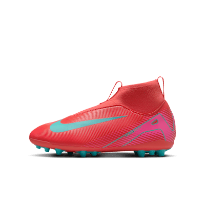 Nike Jr. Mercurial Superfly 10 Academy Little/Big Kids' AG High-Top Soccer Cleats