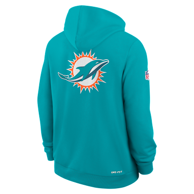 Sudadera con gorro Nike Dri-FIT de la NFL de cierre completo para hombre Miami Dolphins Utility Player Sideline