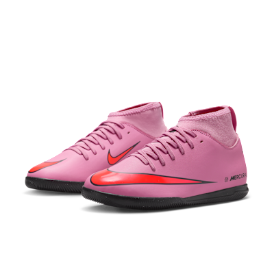 Tacos de fútbol IC de corte high para niños de preescolar y grandes Nike Jr. Mercurial Superfly 10 Club