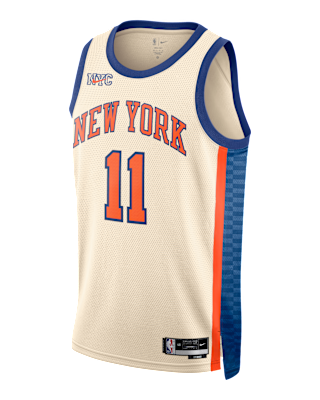 Мужские джерси Jalen Brunson New York Knicks City Edition Nike NBA Swingman Jersey для бега