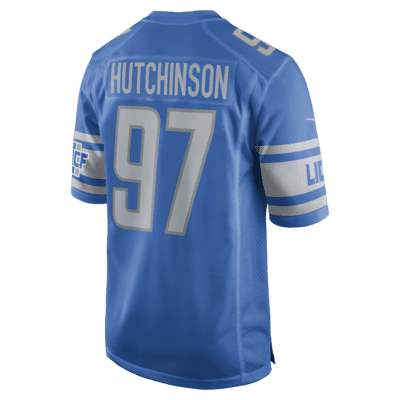 Men's Nike Aidan Hutchinson White Detroit Lions Player Game Jersey