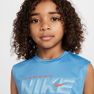 Conjunto de shorts de 2 piezas con estampado Rhythm para niños talla pequeña Nike Dri-FIT