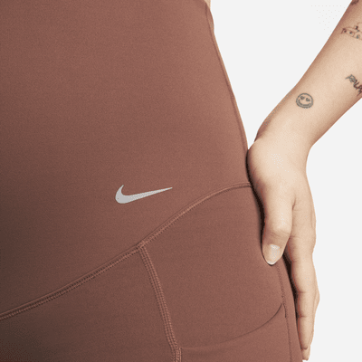 Nike Zenvy (M) Biker-Shorts mit sanftem Halt, hohem Taillenbund und Taschen für Damen (ca. 20 cm)(Umstandskleidung)