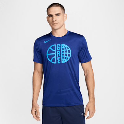 Playera de básquetbol Nike para hombre Greece Practice