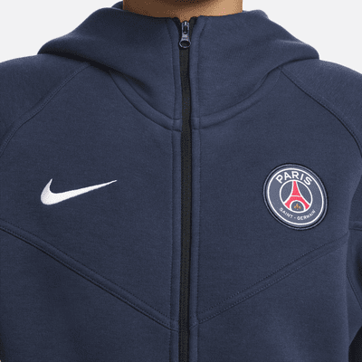 Sweat à capuche et zip Nike Football Paris Saint-Germain Tech Fleece Windrunner pour femme