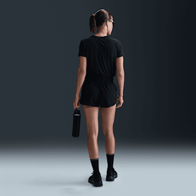 Short de running taille mi-haute avec sous-short intégré Dri-FIT Nike One pour femme