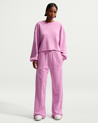 Женские  Nike Sportswear Chill Terry Mid-Rise French Terry Open-Hem Pants