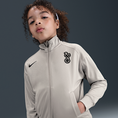 Maskinstrikket Tottenham Hotspur Strike Nike Dri-FIT-fodboldtracksuit til mindre børn
