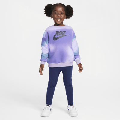 Conjunto infantil de leggings y sudadera Nike Solarized