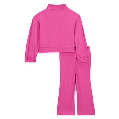 Nike Game, Swoosh, Match! Baby Quarter-Zip Ribbed Top and Leggings Set