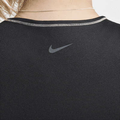 Camiseta de tirantes de tela canalé Dri-FIT para mujer (talla grande) Nike One Fitted