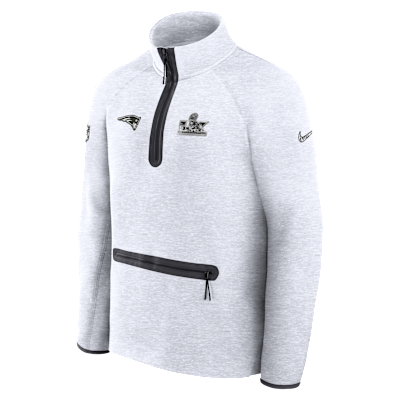New England Patriots Super Bowl LX Opening Night Tech Fleece Men's Nike NFL 1/2-Zip Top