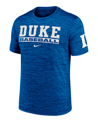 Мужская футболка Duke Blue Devils Velocity Baseball Wordmark Stack Nike Dri-FIT College