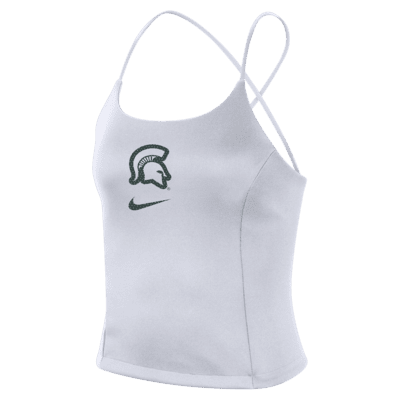 Camiseta de tirantes Nike College para mujer Michigan State Icon Clash