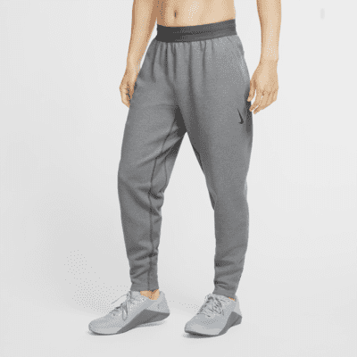 Nike Dri Fit Yoga Jogger Pants Black Heather CU6782-010 Men's Small