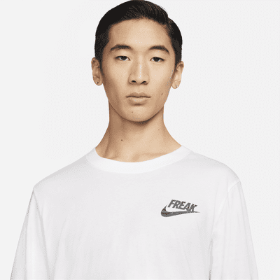 Nike Men's Giannis Freak White Exploded Swoosh Dri-Fit