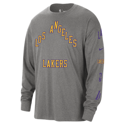 Los Angeles Lakers 2023/24 City Edition Men's Nike NBA Max90 Long-Sleeve T-Shirt