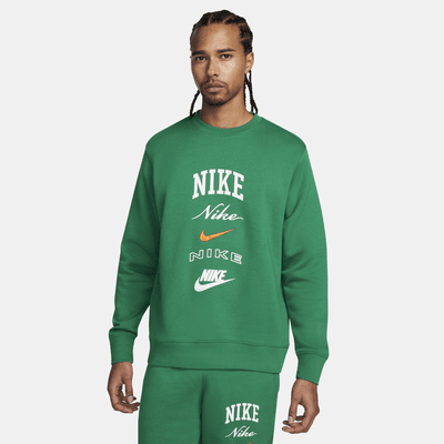 Nike Club Fleece Men's Long-Sleeve Crew-Neck Sweatshirt