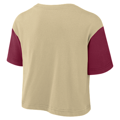 Florida State Script Women's Nike Dri-FIT College Cropped T-Shirt