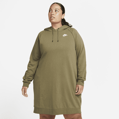 nike women's sportswear essential fleece hoodie dress