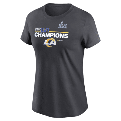 Nike Super Bowl LVI Champions Roster (NFL Los Angeles Rams) Women's T-Shirt.