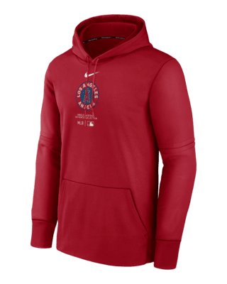 Мужское худи Los Angeles Angels City Connect Practice Nike Therma MLB Pullover Hoodie