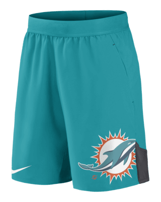 NFL MIAMI DOLPHINS AMERICAN FOOTBALL SHORTS NIKE SIZE L ADULT BLUE