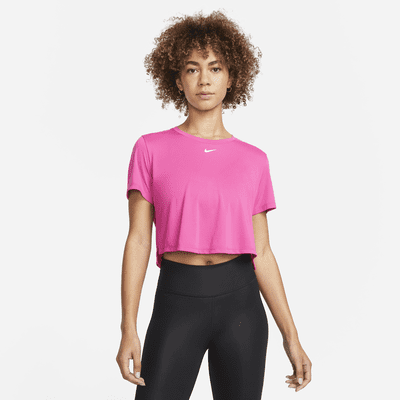 Womens Color Block Short Sleeve Crop Top Round Neck Slim Fit T-Shirt