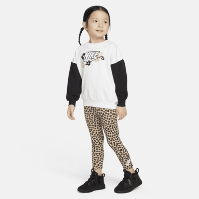 Nike Floral Set aus Rundhalsshirt und Leggings für Kleinkinder