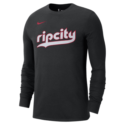 Portland Trail Blazers Essential City Edition Men's Nike NBA Long-Sleeve T-Shirt