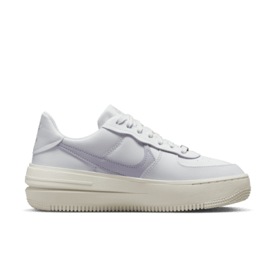 Nike - W AIR FORCE 1 PLT.AF.ORM LV8 'WHITE/BLACK-METALLIC SILVER-SAIL' -  VegNonVeg