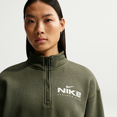 Damska dzianinowa bluza oversize z zamkiem 1/4 Nike Sportswear