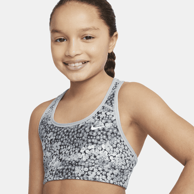 Nike Dri-FIT Swoosh Big Kids' (Girls') Printed Reversible Sports Bra