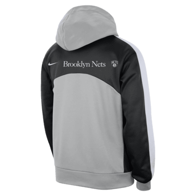 Sudadera con gorro Nike Therma-FIT de la NBA con gráfico para hombre Brooklyn Nets Starting 5