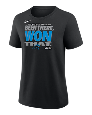 Женская футболка Carolina Panthers 2025 NFC South Champions Trophy Nike NFL
