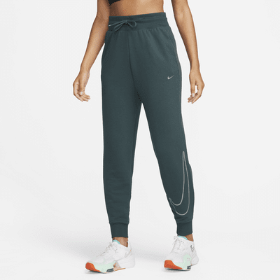 Nike Dri-FIT One Women's High-Waisted 7/8 French Terry Graphic Pants