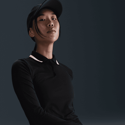 Polo de golf de manga larga Dri-FIT con protección contra los rayos UV para mujer Nike Tour