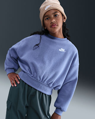 Детский свитшот Nike Sportswear Club Fleece Girls' Boxy Crew-Neck