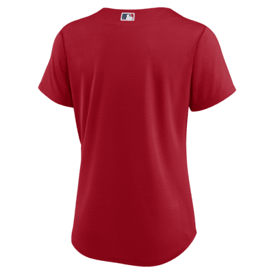 Women's St. Louis Cardinals Nike Red Authentic Collection Baseball Fashion  Tri-Blend T-Shirt
