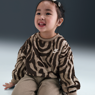 Conjunto de 2 piezas de tela de canalé infantil Nike Wild Warmth