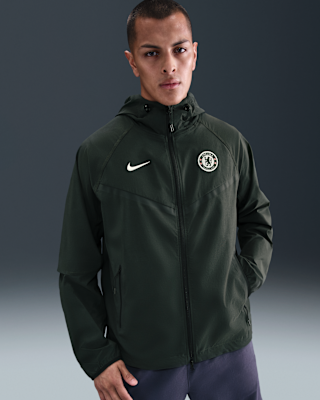 Мужская куртка Chelsea FC Tech Windrunner Nike Soccer Woven Full-Zip для бега