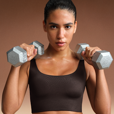 NikeSKIMS Shine Women's Scoop-Neck Bra Top