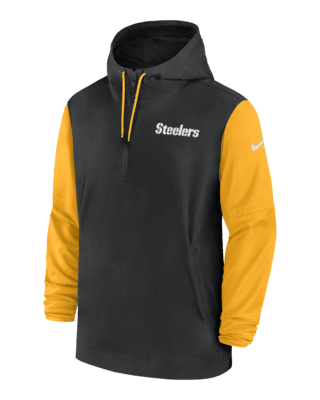 Мужская куртка Pittsburgh Steelers Sideline Pre-Game Player Nike NFL 1/2-Zip Hooded