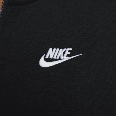 Pánská flísová mikina Nike Sportswear Club s kapucí a dlouhým zipem