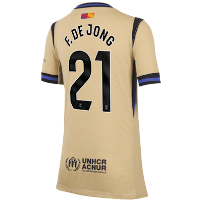 Jersey de fútbol Nike Dri-FIT del Barcelona visitante 2025/26 Stadium Frenkie de Jong para niños talla grande