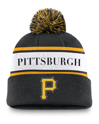 Мужские  Pittsburgh Pirates Team Stripe Peak Nike MLB Cuffed Pom Beanie