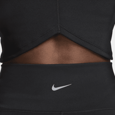 Nike One Fitted Rib Women's Dri-FIT Short-Sleeve Cropped Top